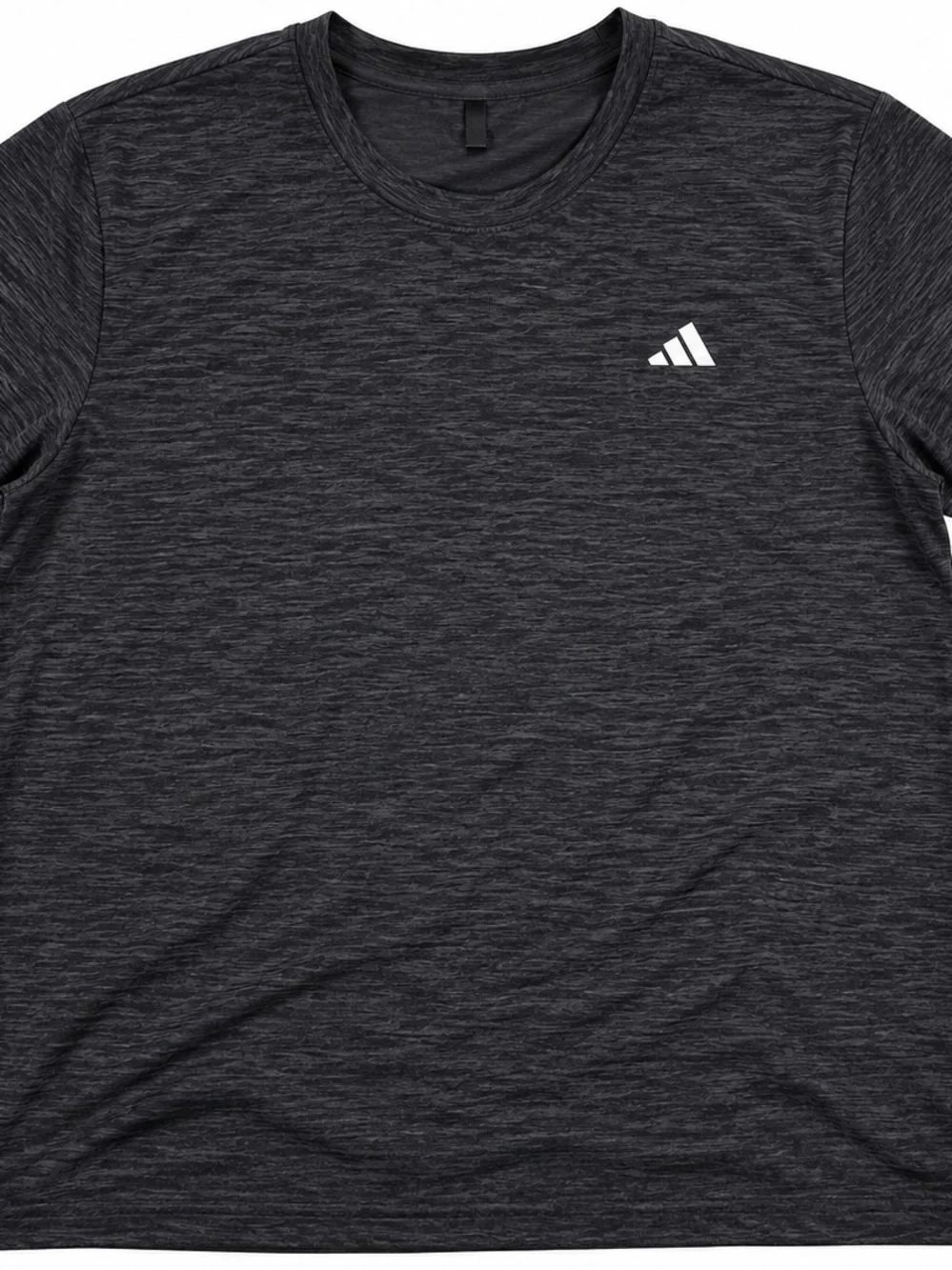 adidas Men’s Dark Heather Gray Crew Neck Performance Tee